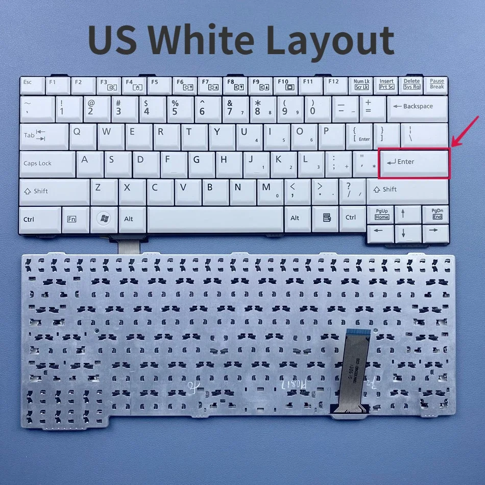 US Laptop Keyboard for Fujistu LifeBook A561D A561C E741 A552 SH560 SH761 T901 S761 S762 Black US Layout