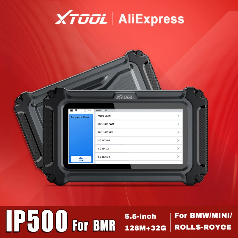 XTOOL IP500 Car Diagnostic Tool OBD2 for BMW/Mini/Rolls-Royce Full System Bidirectional Scanner ECU Coding 23+ Services