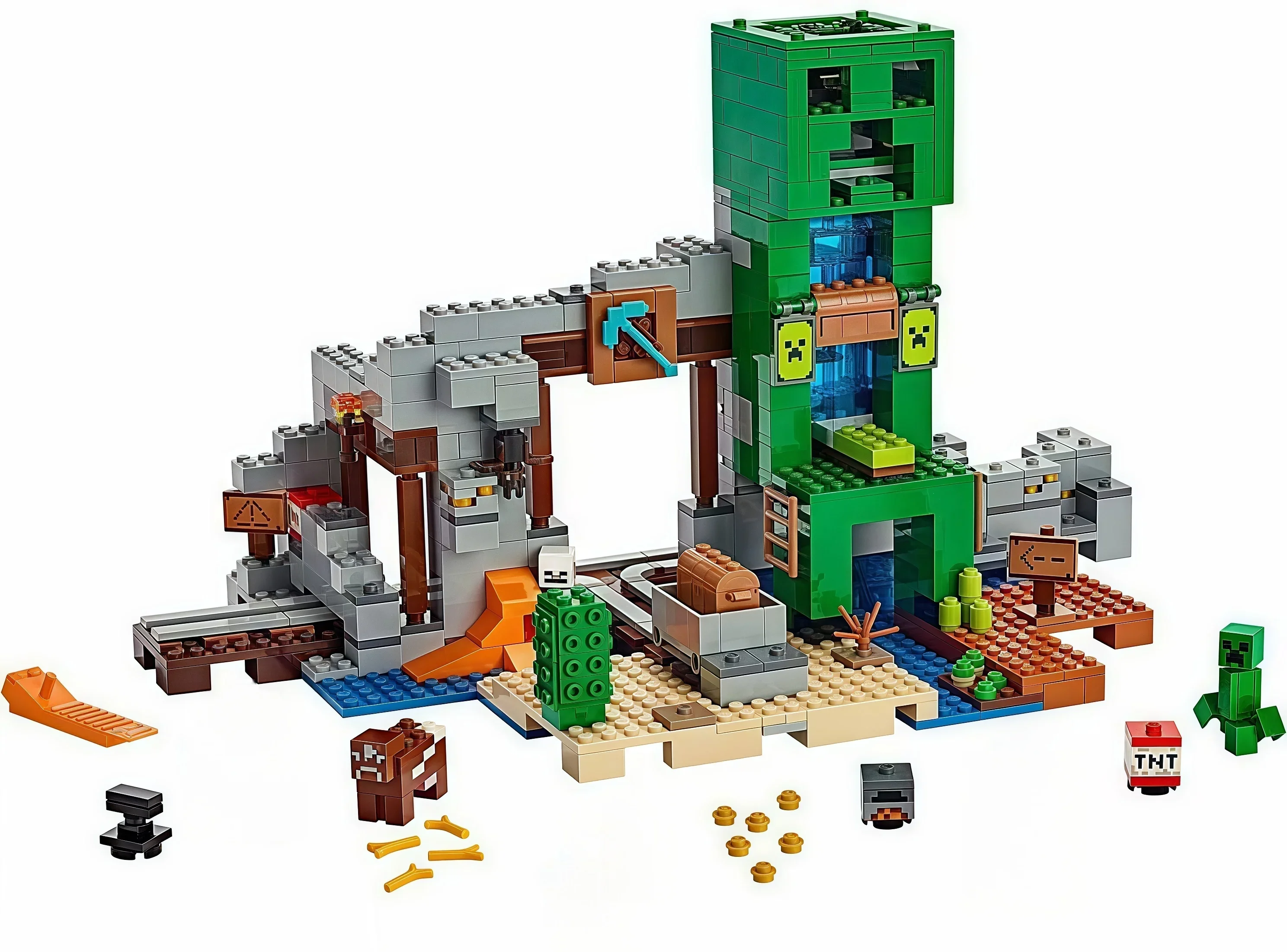 

2025 New Green Statue Creeper Mine Model Hole Legoing Model Creative Building Block Toy Children's Birthday Holiday Gift