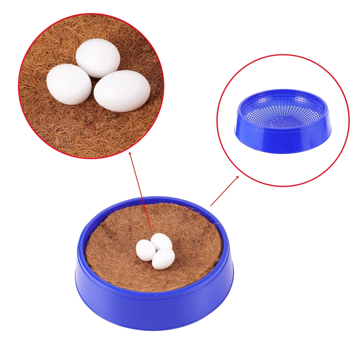1 Set Plastic Pigeon Birds Breeding Nest Kit Bird Egg Pads Pigeon Racks 8mm Foot Rings Solid Plastic Pigeon Eggs Birds Supplies