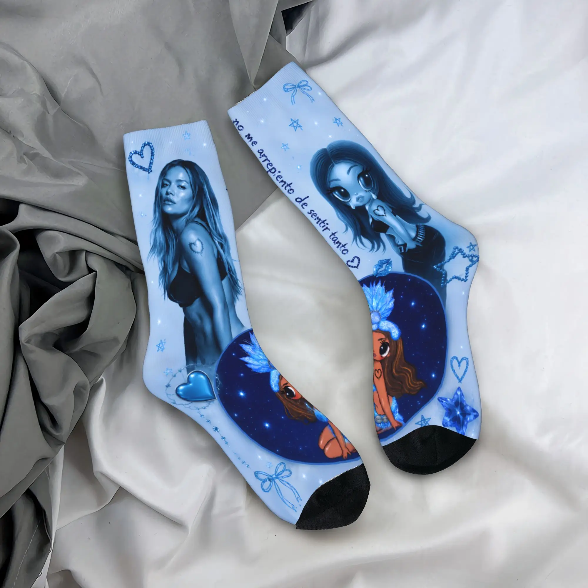 Karol G Stockings Men Singer 2026 Socks Quality Funny Socks Winter Outdoor Sports Anti-Slip Design Socks Gift