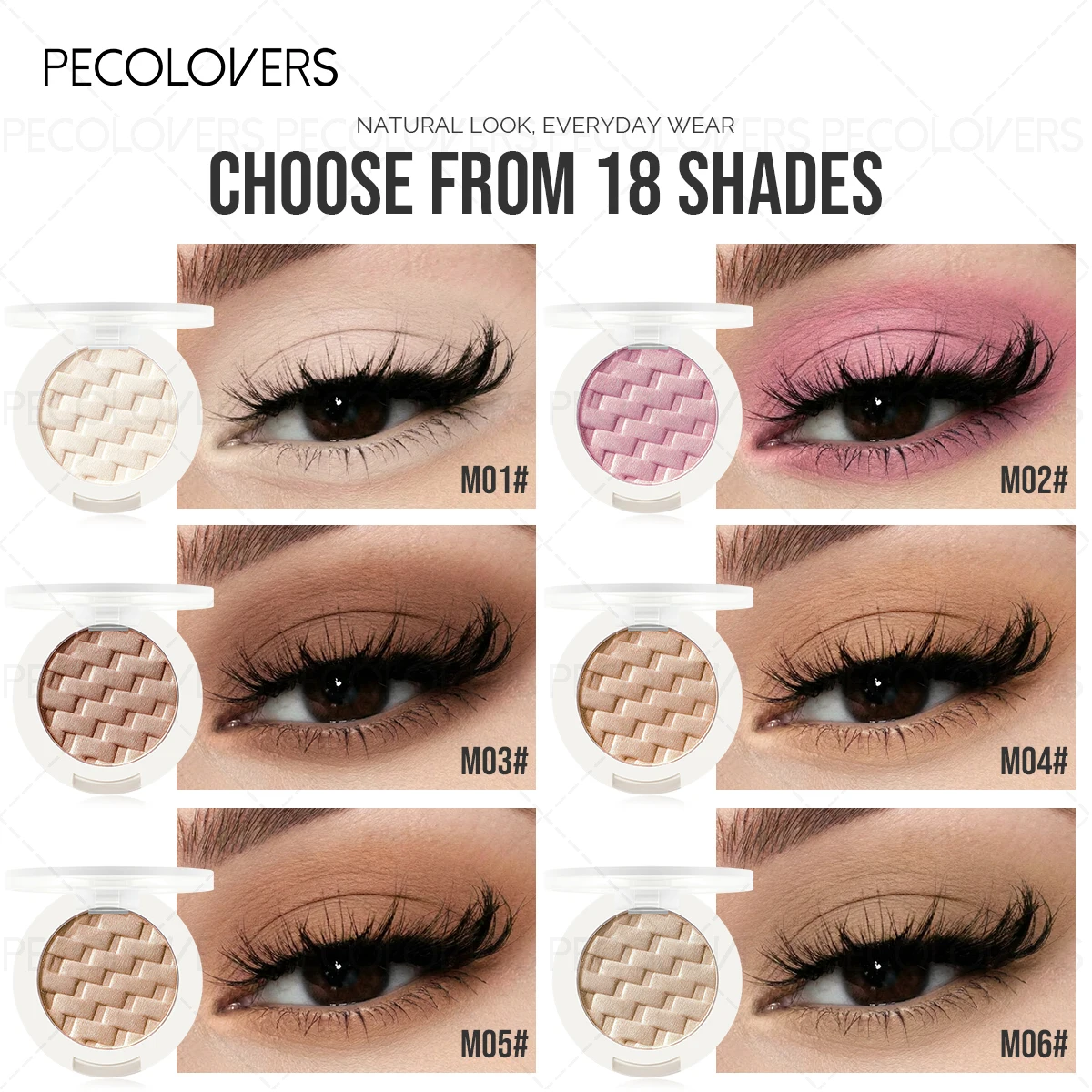 1PC Shiny Eyeshadow Palette-Matte and Shiny Textures, Multi-purpose, Fine Texture, Rich Color Development, Waterproof,High Gloss