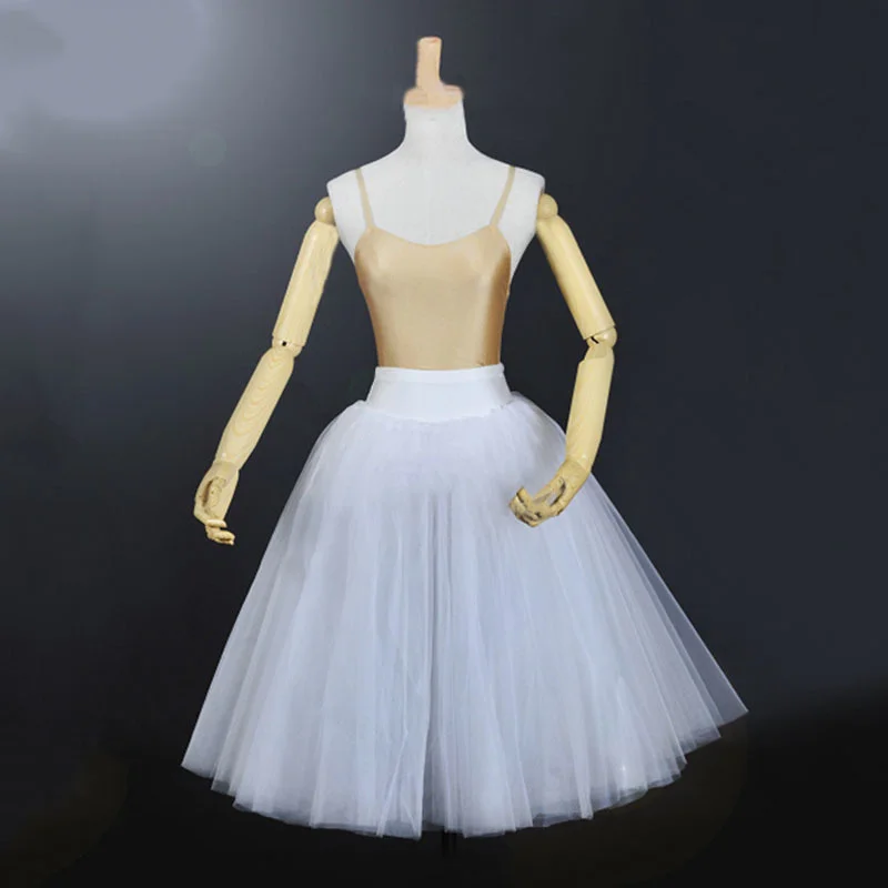 5 Lagen Professionele Ballet Tutu Skirs Voor Volwassen Kind Stijve Mesh Pannenkoek Buikdans Meisjes Praktijk Kids Wit Platter Tutu