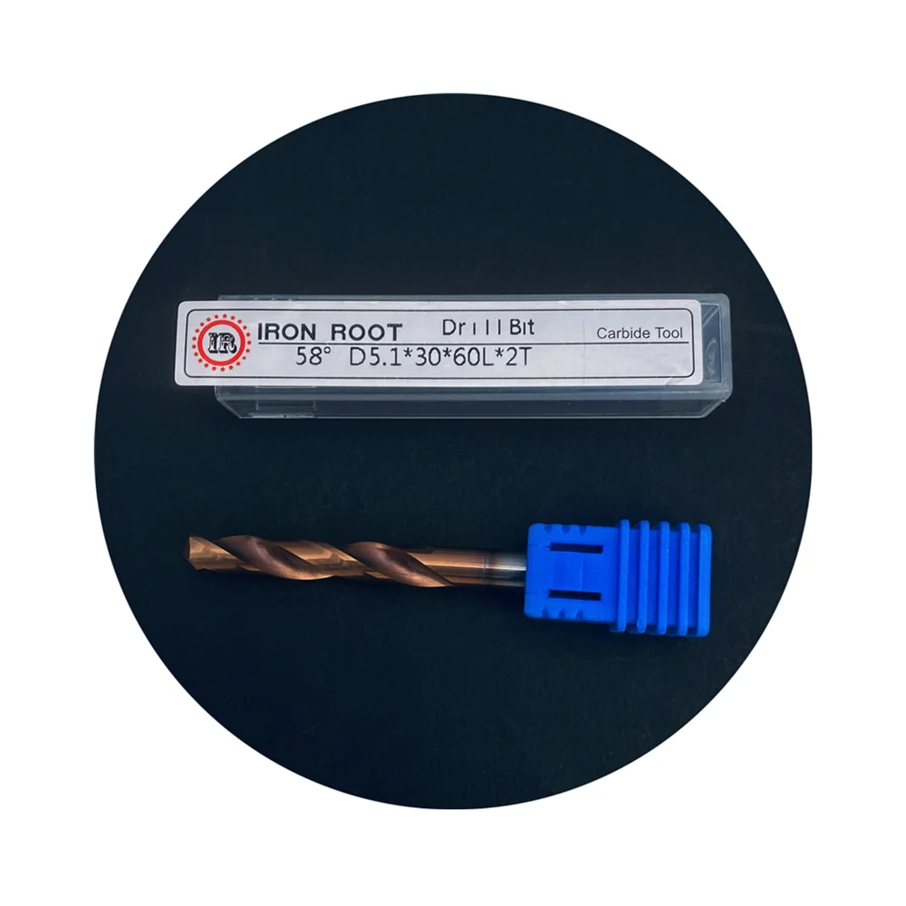 

IRON ROOT HRC58°D5.1mm-D6.0mm Tungsten Carbide Drill Bit CNC Metal Lathe Cutting Tool Integral Turning Carbide Drill Bit