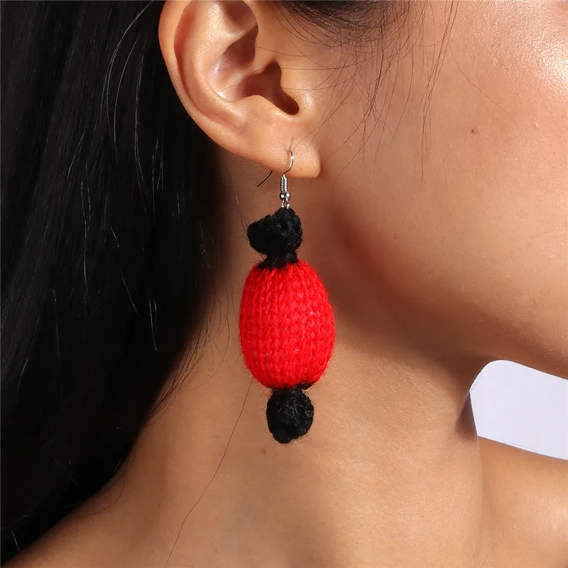 Aihua Niedliche gehäkelte Blumen-Ohrringe für Frauen und Mädchen, handgefertigt, Schmetterling, Schleife, flauschige Kugel-Ohrringe, Geburtstagsfeier, Schmuck, Geschenke – Detail 22