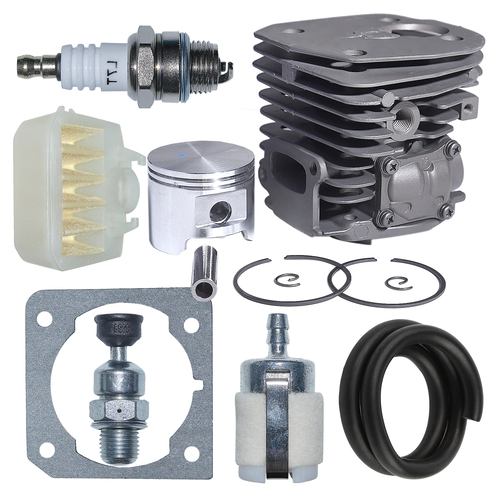 45 مللي متر اسطوانة مكبس مجموعة فلتر الهواء ل Husqvarna 353 346XP 350 بالمنشار 537253002 ، 503862803 شرارة التوصيل