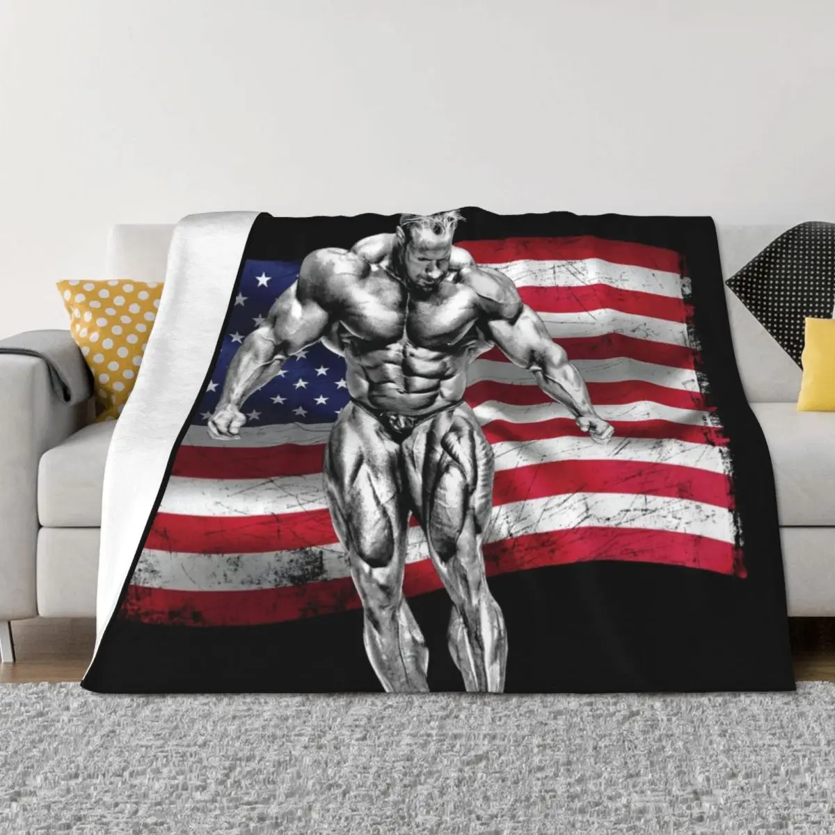 

Jay Cutler Quad Stomp Flag Throw Blanket sofa bed Camping Travel Blankets