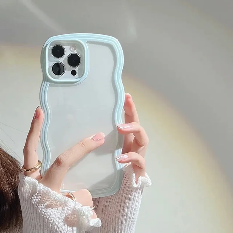 สําหรับเคสโทรศัพท์ iphone 16pro 13 16pro max iphone 15 iphone 16 กรณีครอบคลุมอย่างเต็มที่เพื่อป้องกันคลื่นตกรูปร่างโทรศัพท์สบาย