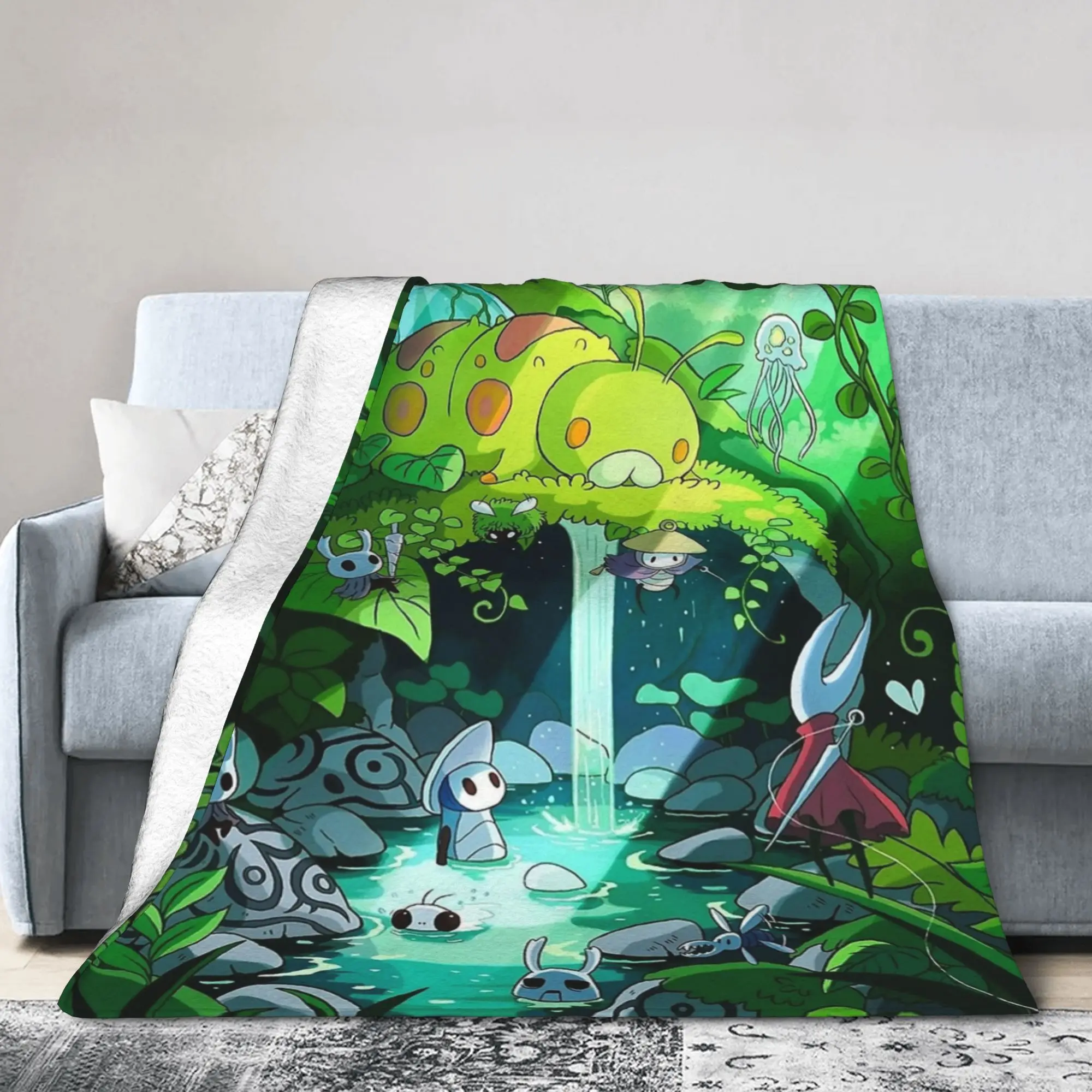 Hollows Knights Silksong Blankets Fleece Winter  Portable Ultra-Soft Throw Blanket for Bed Office Plush Thin Quilt