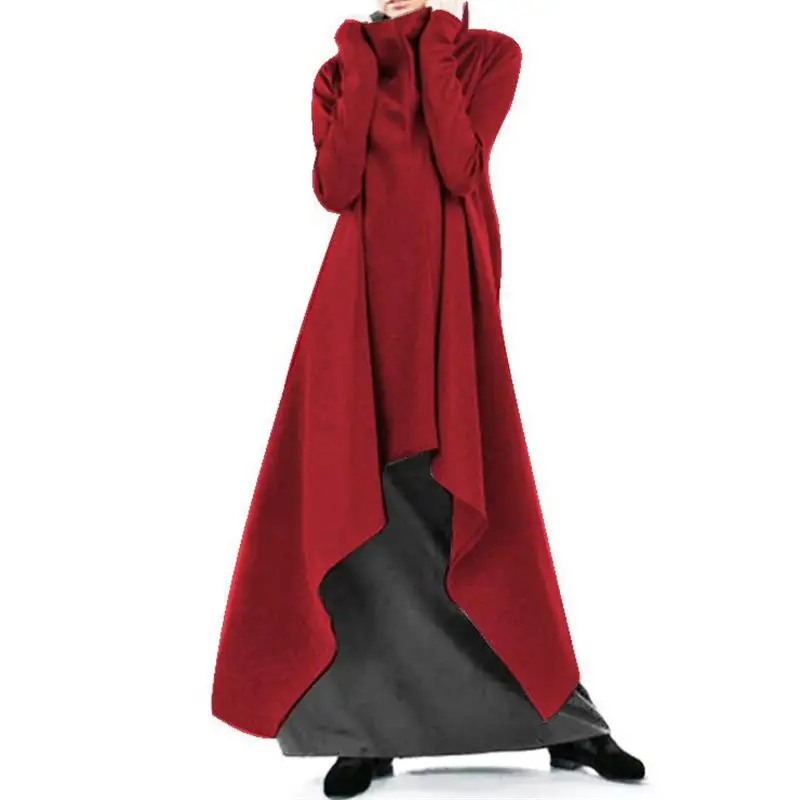 Pluse size Women\'s long hoodie Hot female many color Spring and autumn ladies loose irregular long robe sweatshirt hoodie