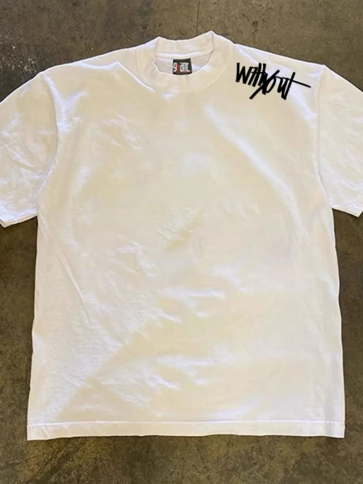 

American Retro Heavyweight Pure Cotton Printed Short Sleeve T-Shirt Loose Men's Top Half Sleeve Summer Fashion Casual Wear