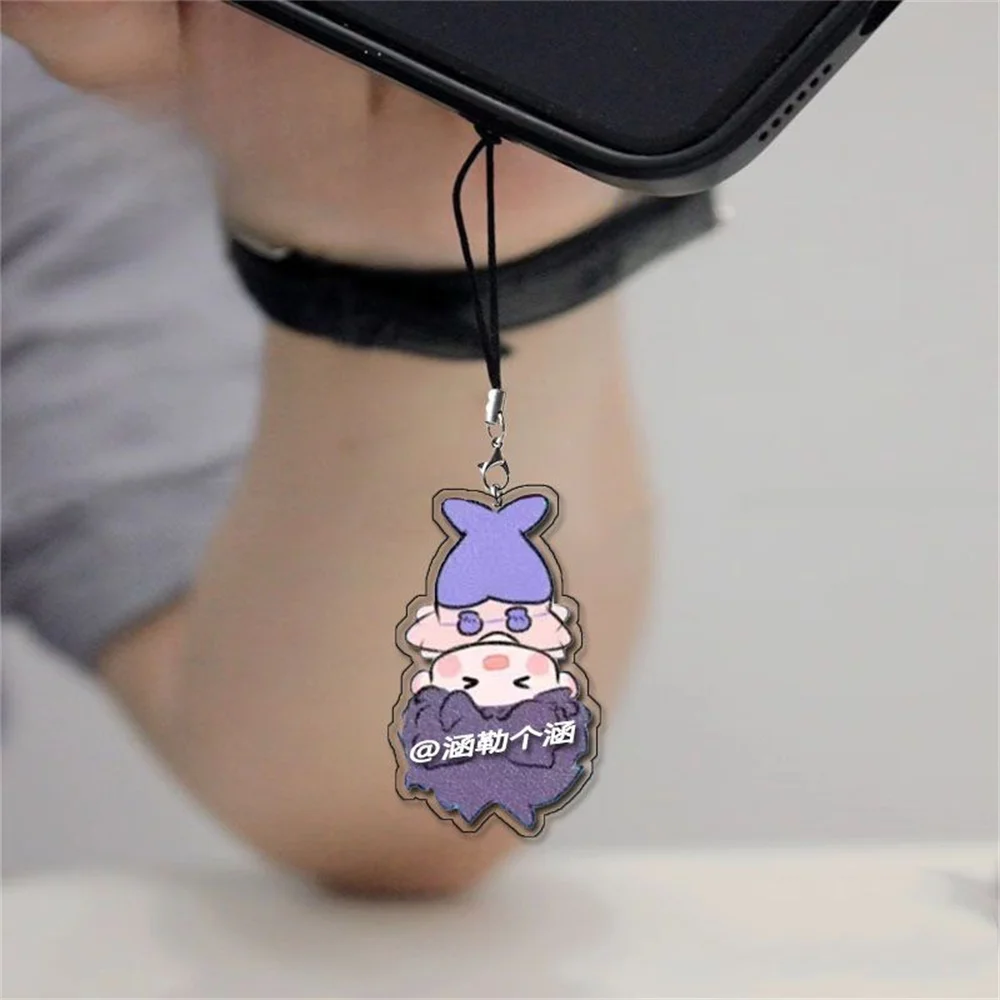Game Love And Deepspace Xavier Zayne Rafayel Sylus Caleb Cosplay Keychain Rope Phone Chain Acrylic Keyring Bag Pendant Accessory