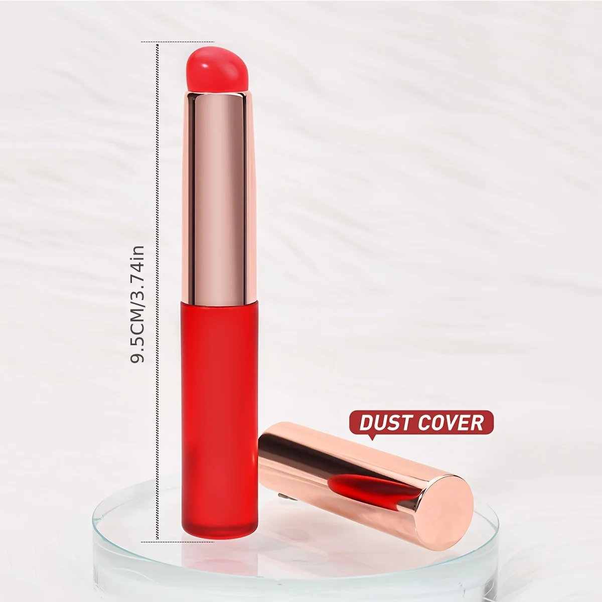 Zachte multifunctionele siliconen lippenborstel - 1-delig met dop, ronde siliconen punt, kan ook worden gebruikt voor het aanbrengen van nagellak