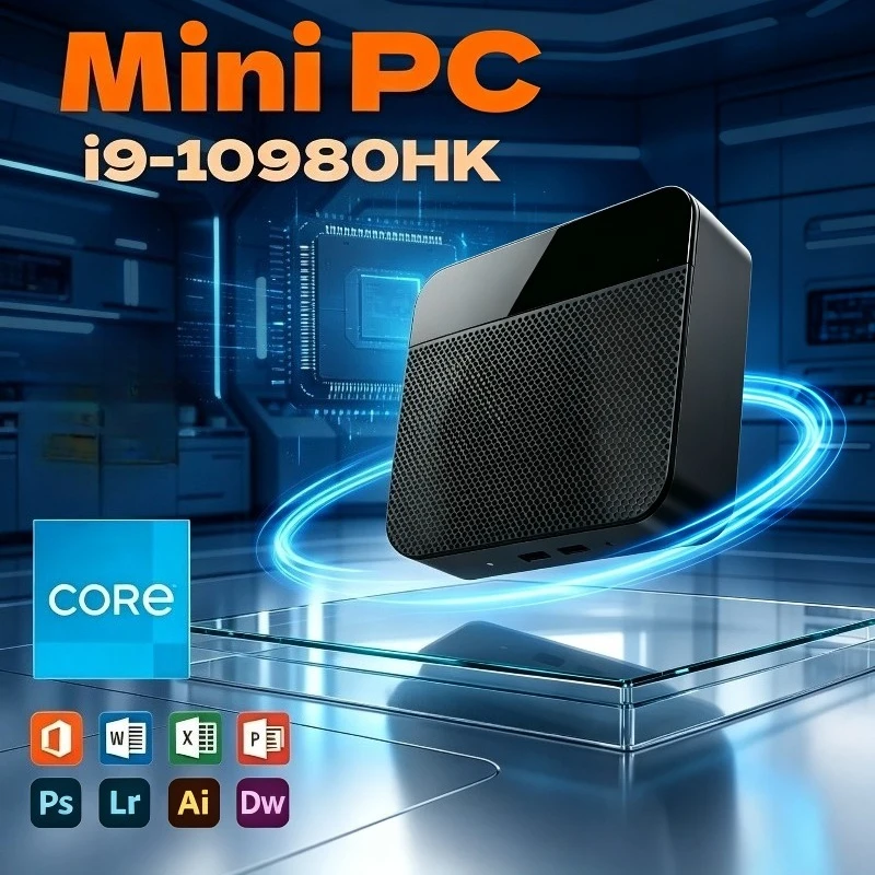 2026 New Intel Core i9 10980HK Mini PC Gaming 16GB RAM 1TB 2TB SSD Portable Computer BT5.2 WiFi6 Office Gamer PC Slim Pro