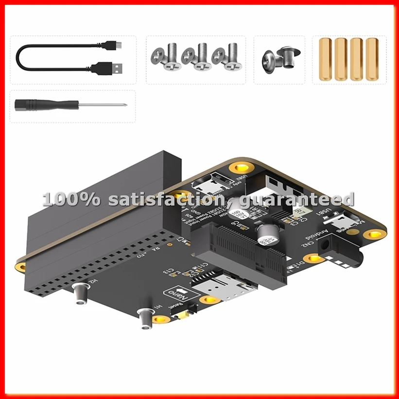 Mini PCI-E WWAN HAT for 3G/4G & LTE Base HAT Expansion Board for /Rock64-ABAM