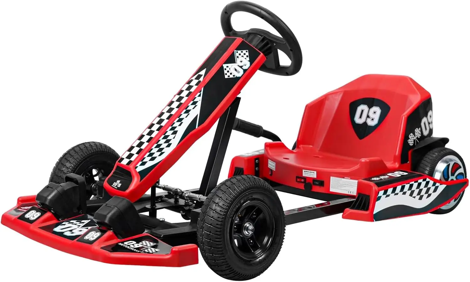 Go Kart for Kids, 16 MPH Electric Drift Kart with 350W Motor, Drift/Sport Mode, Length Adjustment, Outdoor Ride on Toy for Teens