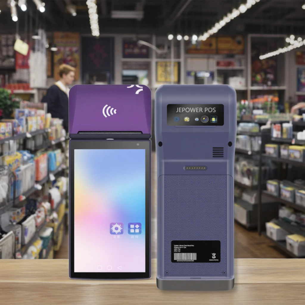 All-in-One Android 9.0 Handheld POS Terminal with NFC Thermal Printer Portable Design for Retail Businesses