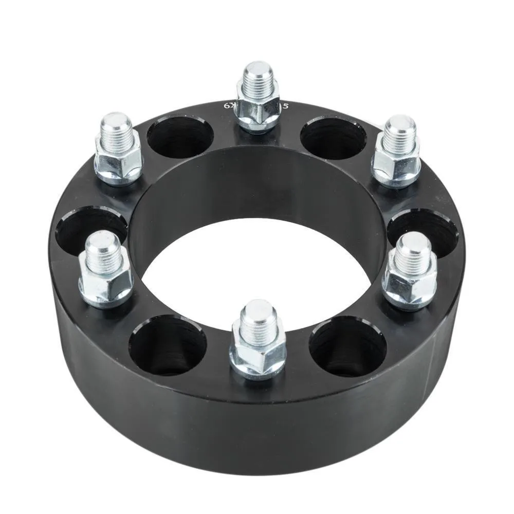 (4) Black 6-lug 2" 6x5.5 Wheel Spacers 108mm CB For 2003-14 Chevy Express 1500 - view 5