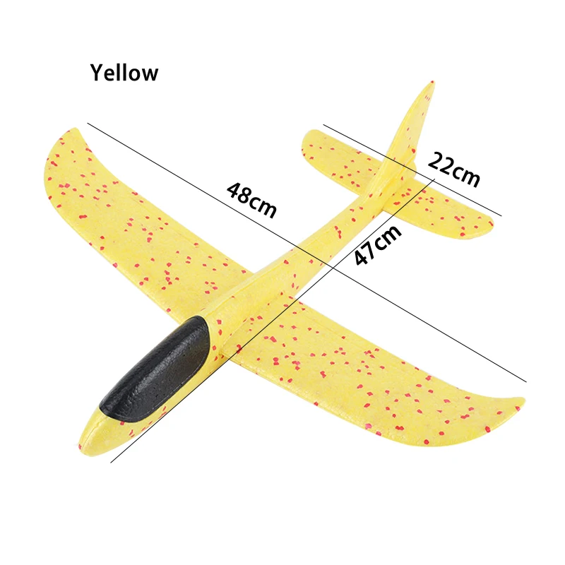 48CM 대형 폼 손 던지기 항공기 폼 자이러토리 스턴트 압력 방지 모델 EPP 항공기 소년 어린이를위한 야외 장난감