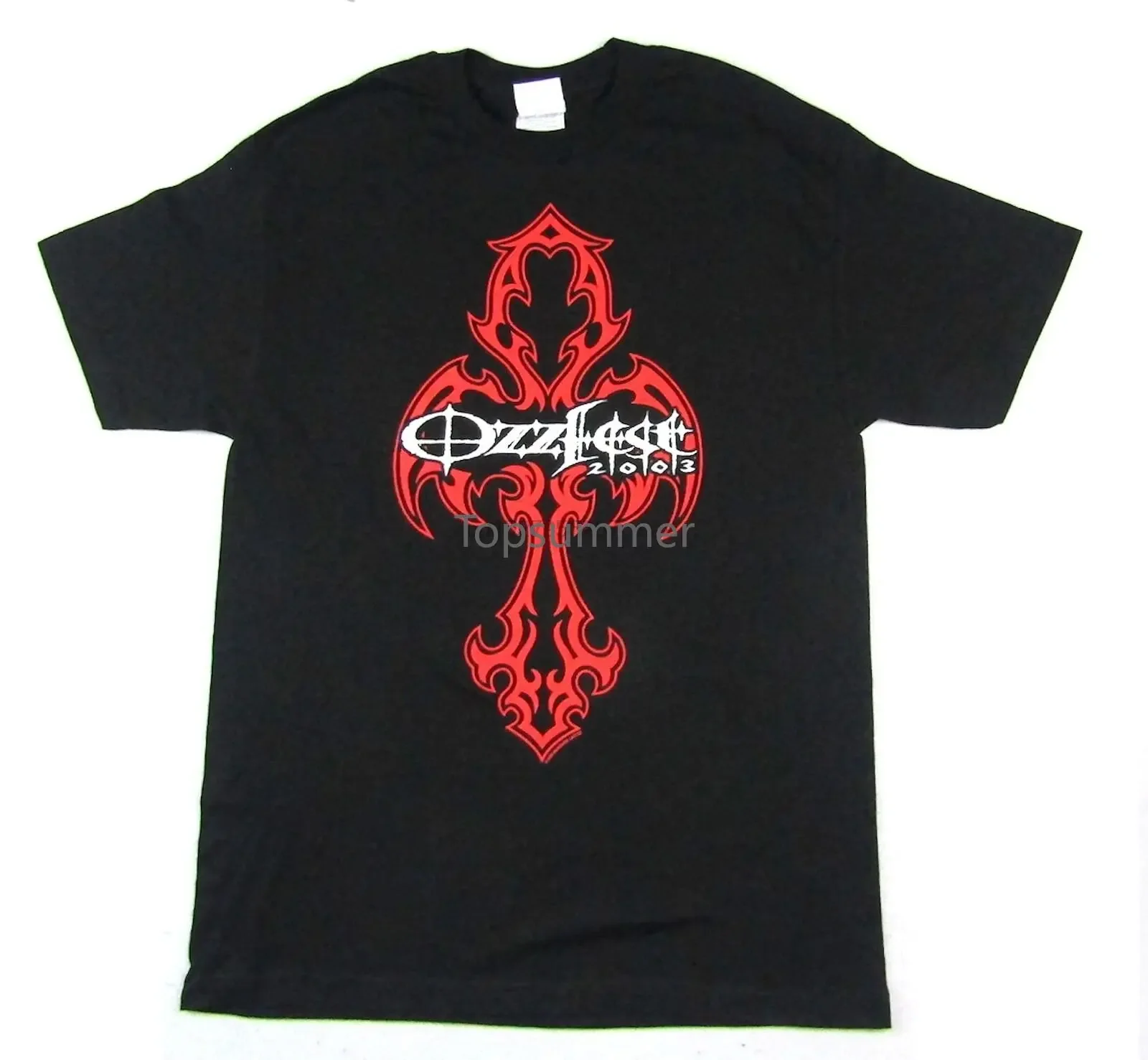 Ozzfest 2003 Red Cross Black T Shirt New Ozzy Osbourne Tour