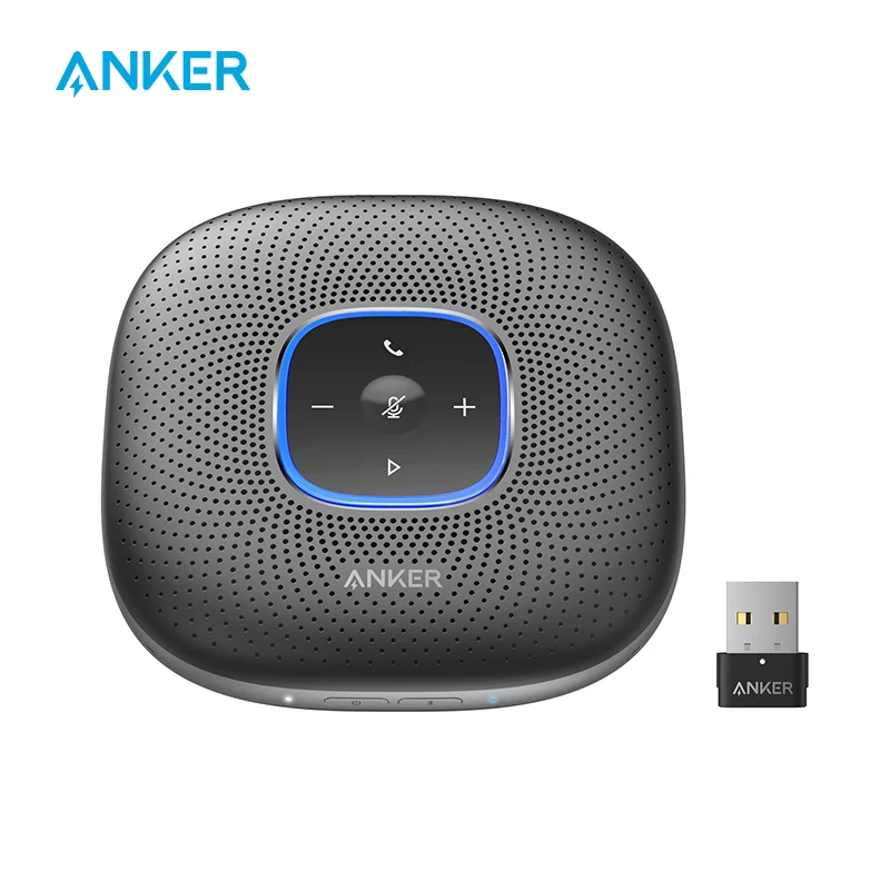 

Anker PowerConf+ Bluetooth Speakerphone with Bluetooth Dongle, 6 Mics, Enhanced Voice Pickup, 24H Call Time, Bluetooth 5,