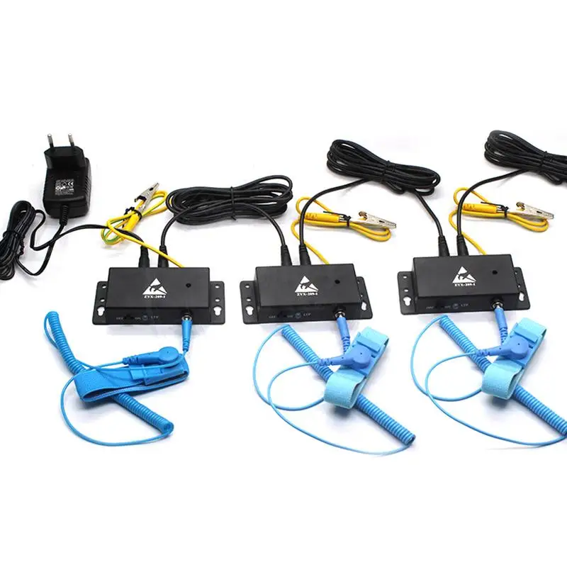 Imagem -06 - Auto-alarme Anti Estático Esd Wrist Strap Tester Monitor Online Uma Saída Medidor Esd Eletrônico