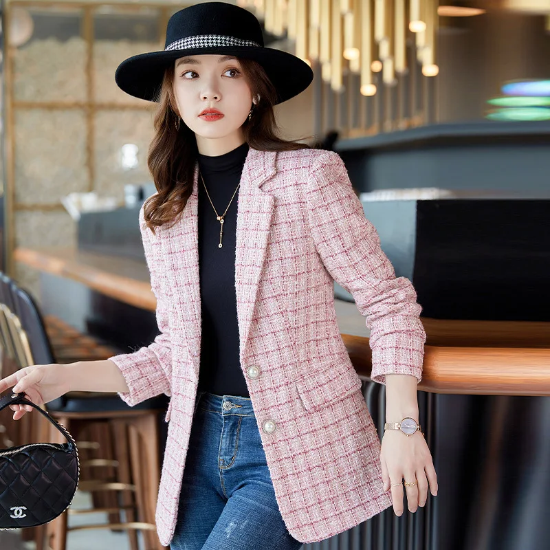 

High Quality Fabric Blazers Feminino for Women Business Work Wear Autumn Winter Jackets Coat Professional Outwear Tops Clothes