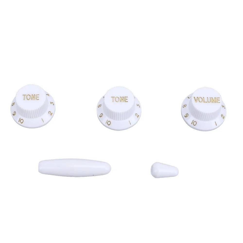 White/Black/Creamy Yellow Guitar Potentiometer Knob ​Accurate Control​ Plastic ​Volume Tone Control Knob​ ​1 Volume 2 Tone Set​