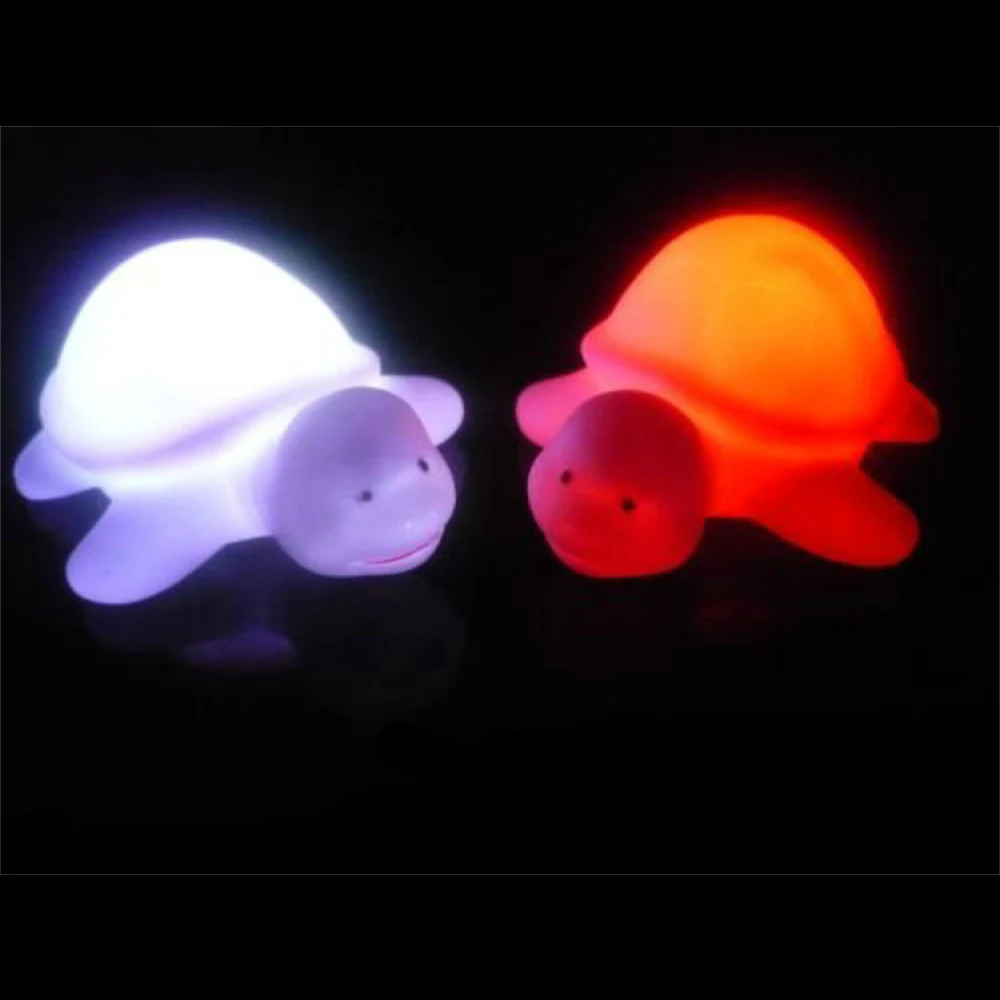 1/2/3 pz Led Baby Night Light smalto sette colori creatività Ag10 batterie a bottone tartaruga illuminazione portatile lampada da comodino