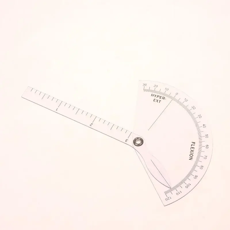 1 個 PVC 医療指ゴニオメータープラスチック分度器 180 度角度定規指定規プロフェッショナル測定ツール