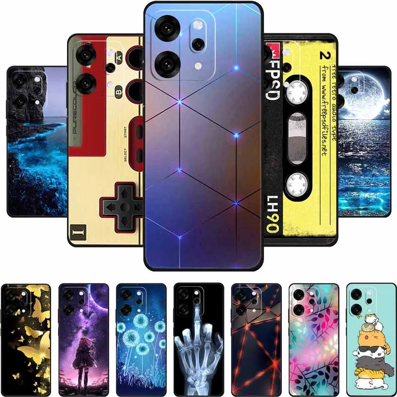For OPPO Reno14 Pro Back Cover Case Shockproof Black Silicone Soft Phone Case For OPPO Reno 14 Pro Cases 14Pro Coque Funda Shell