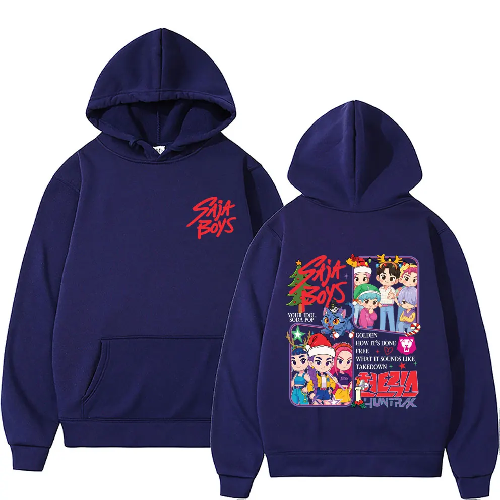 Kpop شيطان الصيادين ساجا بنين رومي ميرا زوي ديربي النمر هوديي الذكور خمر الصوف كنزة صوفية قطنية صوف الرجال النساء عيد الميلاد هوديس #3