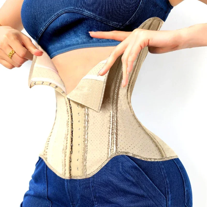 

Latex High Compression Shapewear for Waist Trainer Corset Fajas Colombianas Moldearos Girdle Slimming Abdominal Belt Body Shaper