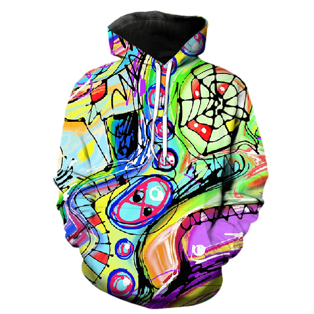 

Abstract Art Graffiti Men's Hoodies 3D Printed Spring Tops 2022 Hot Sale Casual With Hood Jackets Sweatshirts Cool Unisex Funny