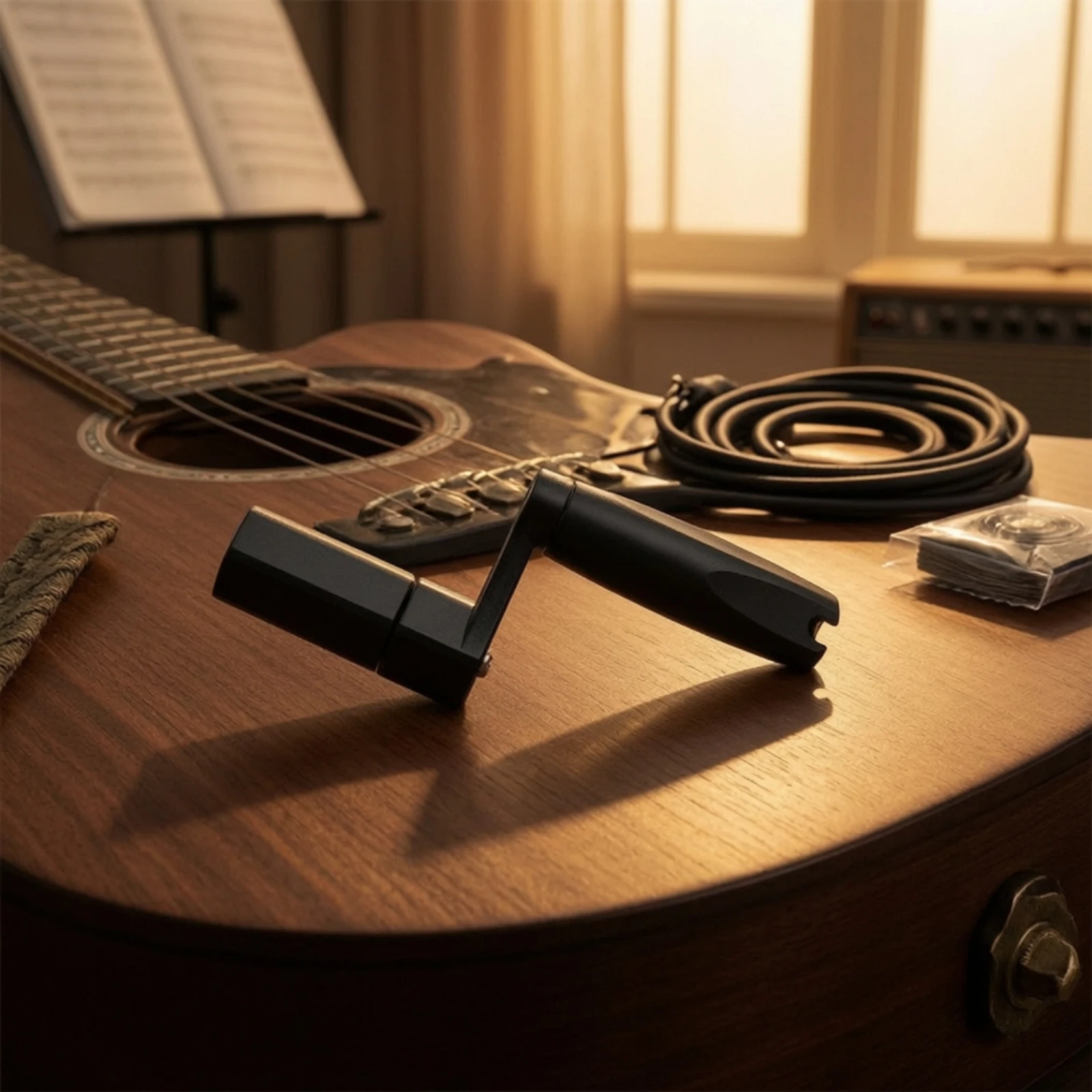 Guitar String Winder Compact Guitar Winder with Crank Handle Instrument Accessory Ergonomic for Guitarists