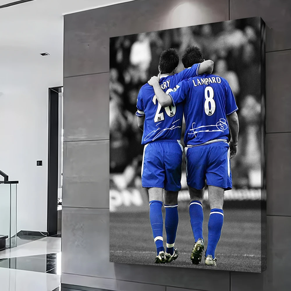 Frank Lampard and John Terry Printing Poster Customizable Pictures Wall Art Canvas Painting for Home Decorating Decor Room Mural