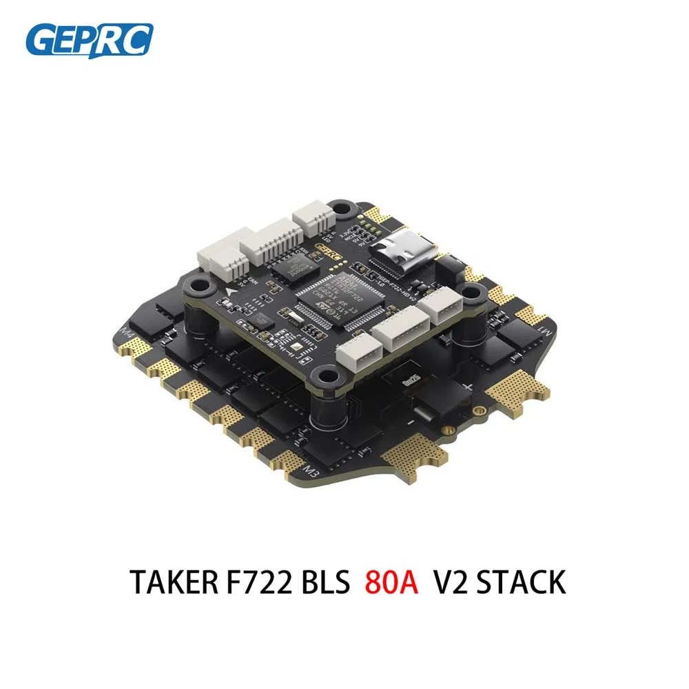 

GEPRC TAKER F722 BLS 80A V2 STACK 80A 4IN1 ESC 16MB Black Box Data Analyze Record Flight Data Plug XT60 Play Racing FPV Drone