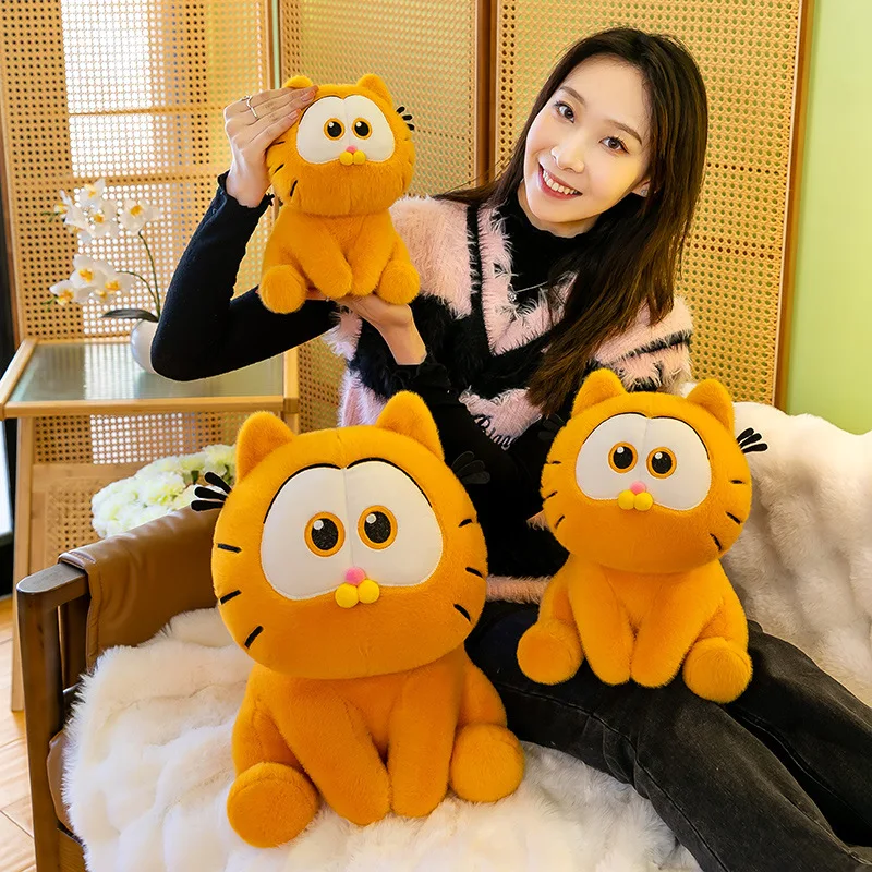 Mainan boneka Garfield lucu baru boneka anak-anak lembut Garfield boneka kain mewah dekorasi kamar Kawaii ulang tahun