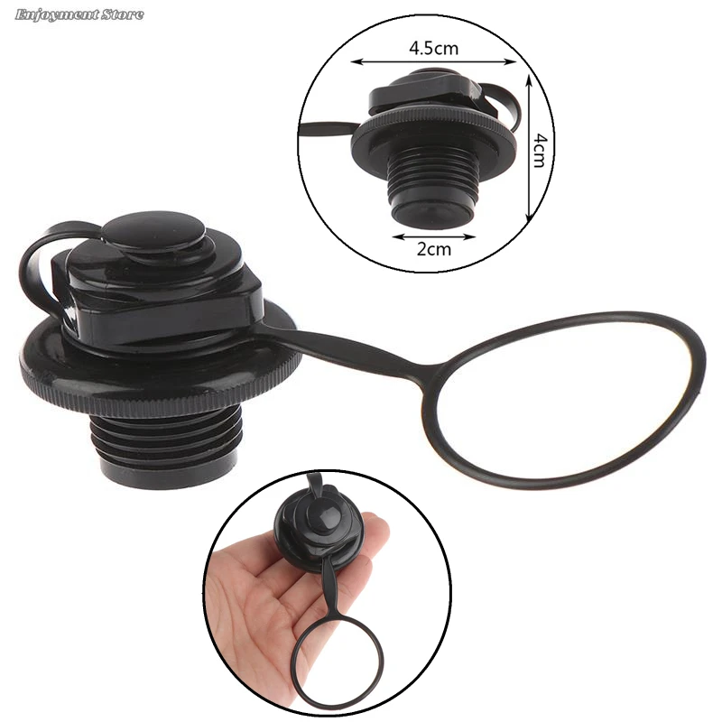 Valve D'Air Universelle 3 En 1 Noire - Bouchon Sécurisé Anti-Fuite Pour Matelas Gonflable Intex Et Autres