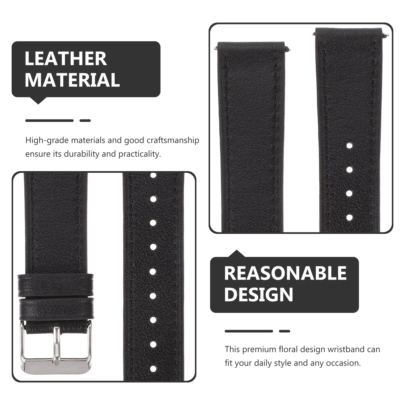 

Watch Band Genuine Cowhide Adjustable Casual Replaceable Watch Strap for Smartwatch Gift Ideas Watchband