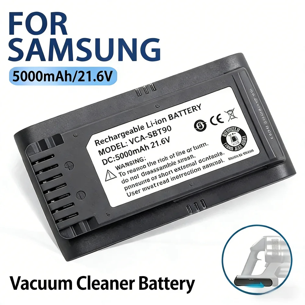 

21.6V 5000mAh Li-ion Battery For Samsung Vacuum Cleaner Jet 90/Jet 75 Pet/Jet 75 Cordless Stick Vacuum VCA-SBT90/XAA