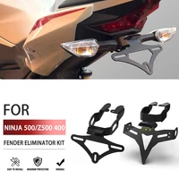 Para Kawasaki Ninja 500 Z500 2024 2025 2026 Ninja 400 Z 400 2018 -2024 soporte de placa de matrícula de motocicleta Kit de guardabarros limpio trasero