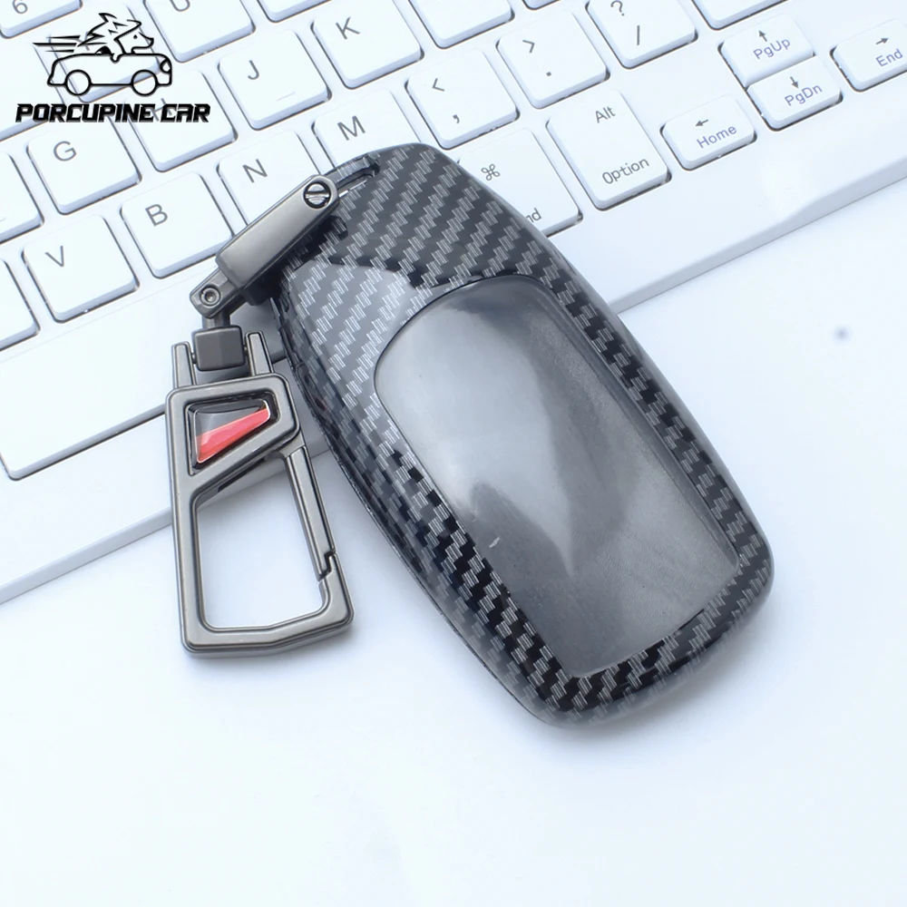 ABS Carbon Fiber Car Key Case Cover for Chery Tiggo 8 Pro Tiggo 8plus New 5 Plus 7pro Omoda 5 Car Key Protector Fob Accessories