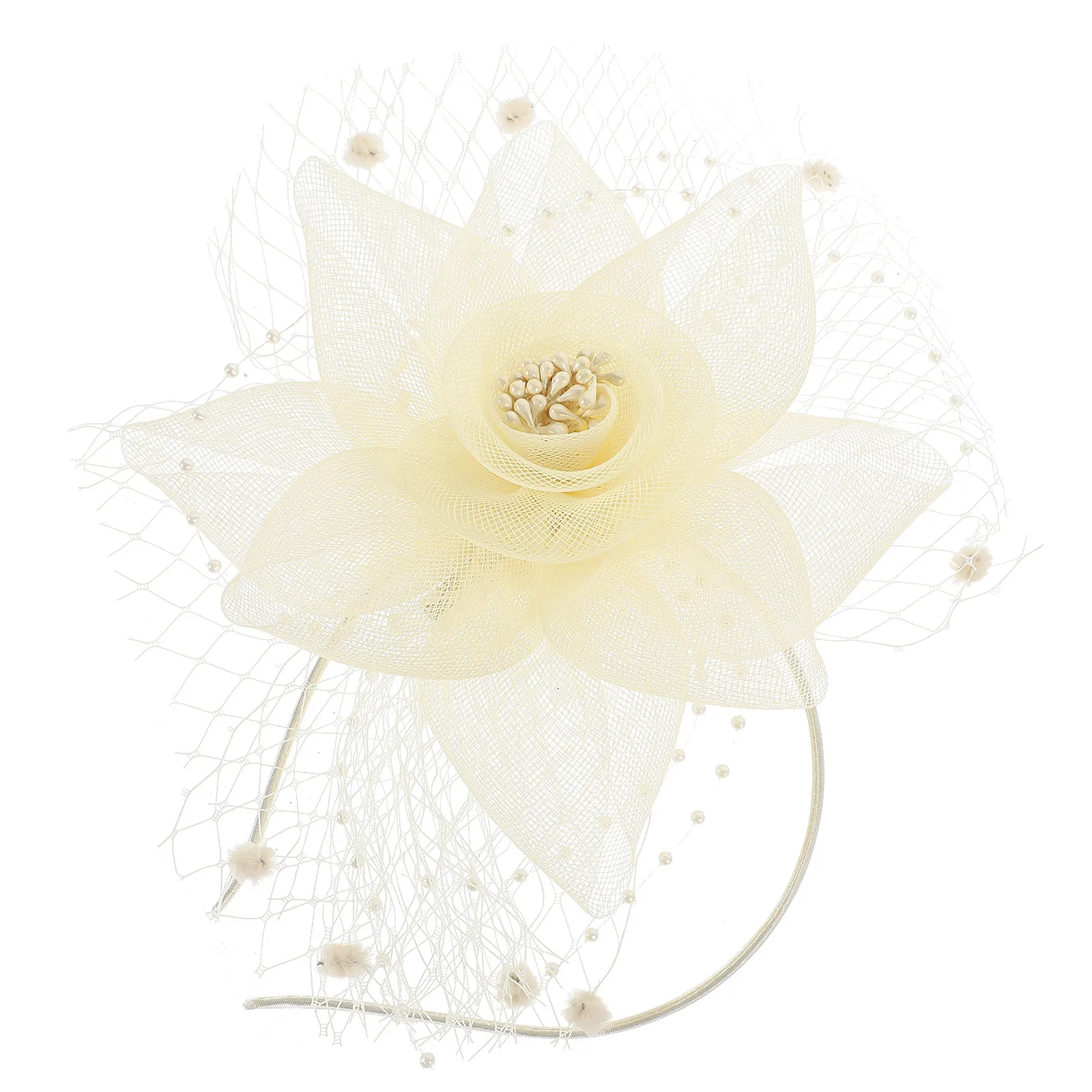 Exquisite Women Fascinator Headpiece Mesh Design Romantic Wedding Ceremony Evening Party Banquet Christmas New Year Gift Hair