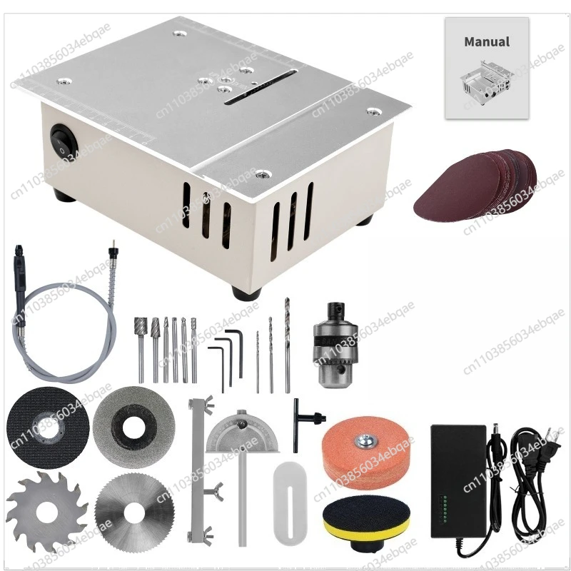 

Double Motor Miniature Table Saw DIY Woodworking Acrylic Pvc Chainsaw Polishing Precision Model Saw Small Cutting Machine