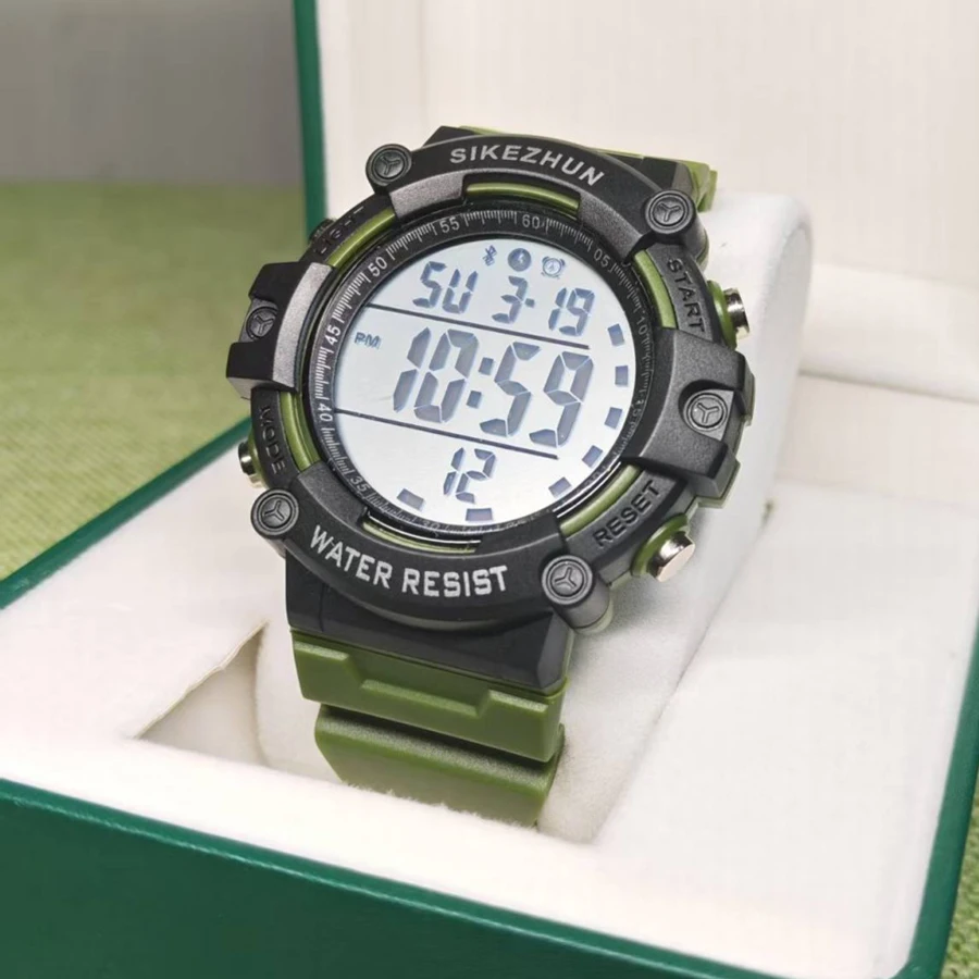 남자를위한 스포츠 전자 시계 야외 스포츠 시계 스톱워치 방수 달력 소년 학생 십대를위한 디지털 시계 손목 시계