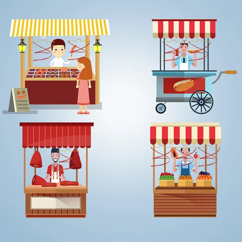 Stepless Speed Hanging Fan Fly Repellent Fan Food Protector Fly Destroyer Keep Flies Bugs for Outdoor Braised Meat Stall