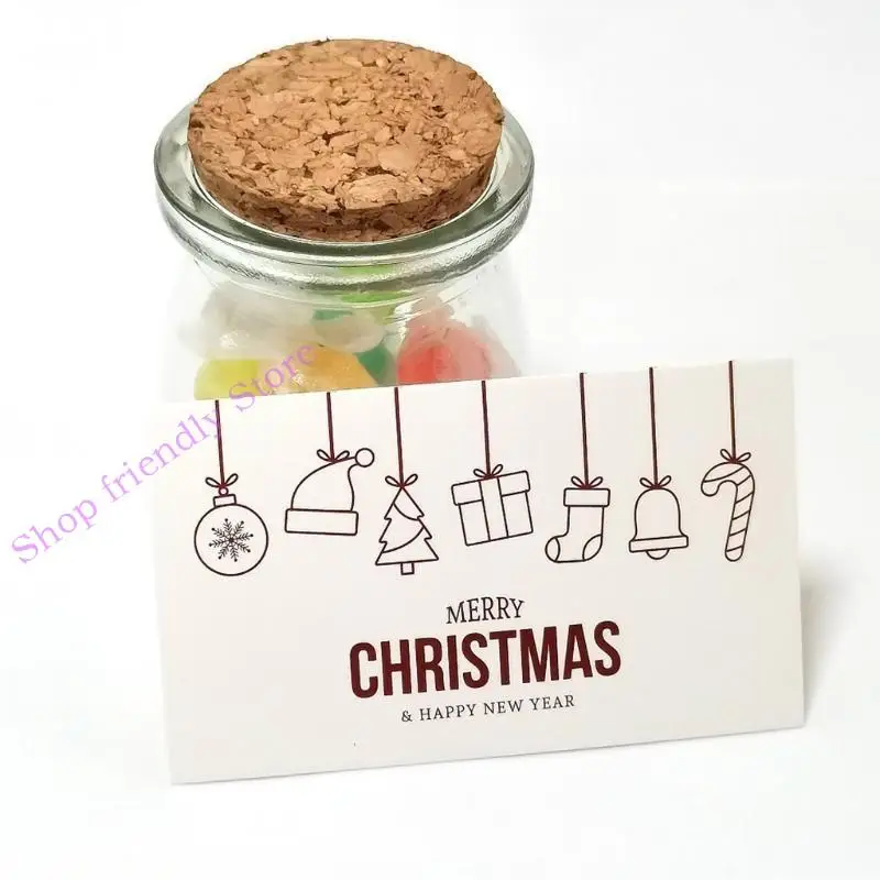 594a 50pcs بطاقات المعايدة لعيد الميلاد قرطاسية فارغة بطاقة عيد الميلاد لفيلم العيد الشتاء #2