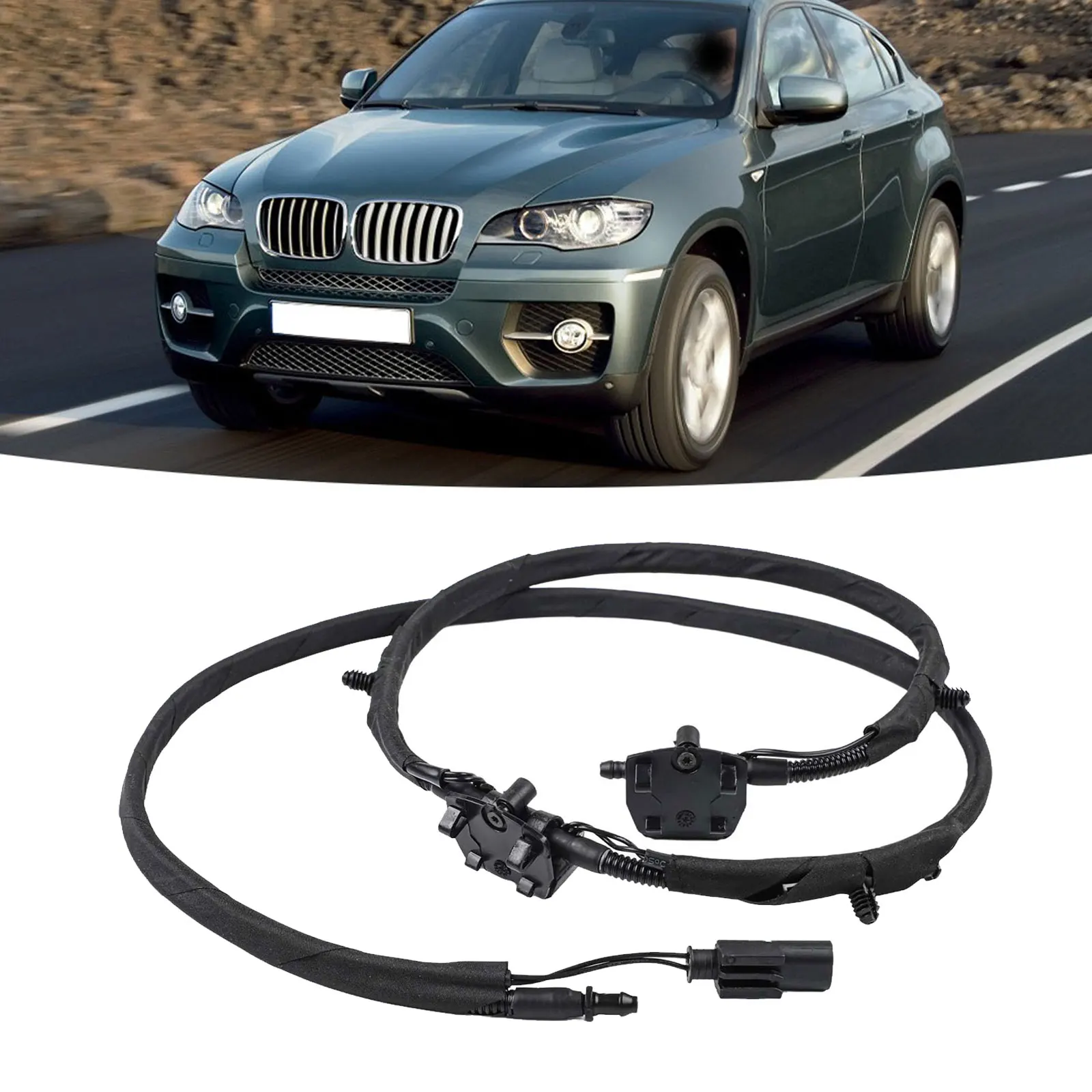 

For BMW E71 Windshield Washer Nozzles As Shown In The Figure Easy Installation Washer Nozzles Precise Fitment For BMW