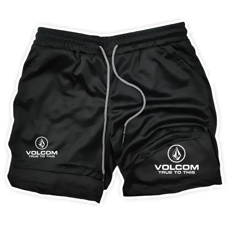 

Men's Aerobic Exercise Running Shorts, Featuring Compression Lining, Phone Pocket and Towel Loop